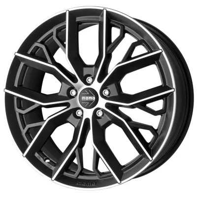 Janta aliaj MOMO Massimo MATT BLACK POLISHED 7.5X17 5X108 ET50 72.3