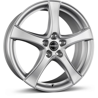 BORBET F2 BRILLIANT SILVER 7.5JxR18 PCD5x108 ET52.5 CB63.4