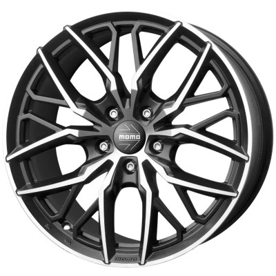 Janta aliaj MOMO SPIDER MATT BLACK POLISHED 8.5X19 5X108 ET45 72.3